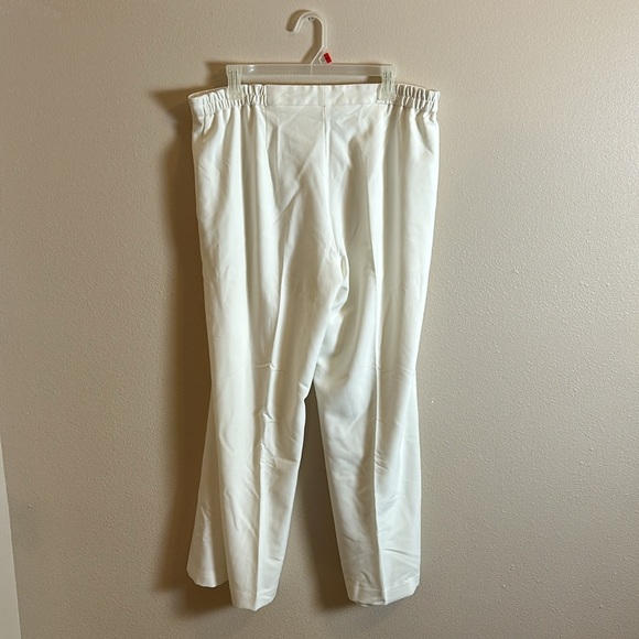 Joanna Hope White Wide Leg Trouser Pants Flowy High Rise - Picture 8 of 12